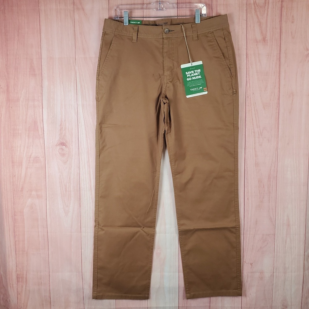 Toad & Co Mission Ridge Pants Mens 36 36x34 Tan Cotton Vintage Wash